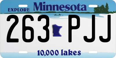 MN license plate 263PJJ
