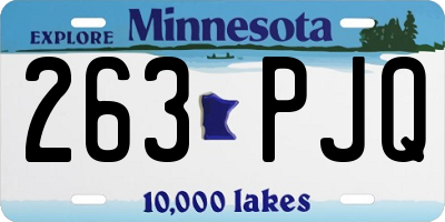 MN license plate 263PJQ