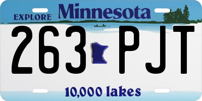 MN license plate 263PJT