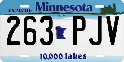 MN license plate 263PJV