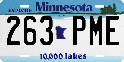 MN license plate 263PME