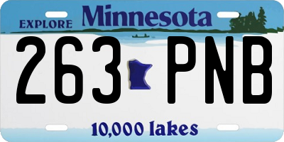 MN license plate 263PNB