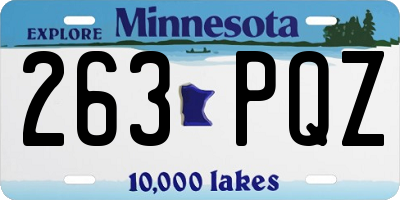 MN license plate 263PQZ