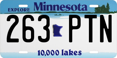 MN license plate 263PTN