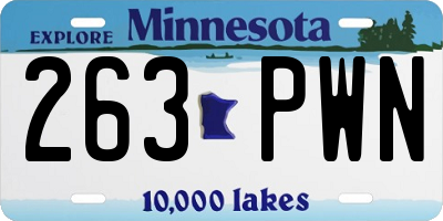 MN license plate 263PWN