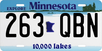 MN license plate 263QBN