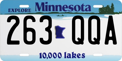 MN license plate 263QQA