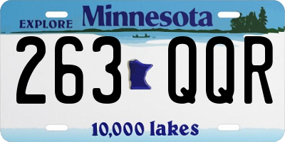 MN license plate 263QQR