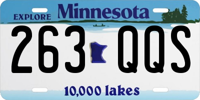 MN license plate 263QQS