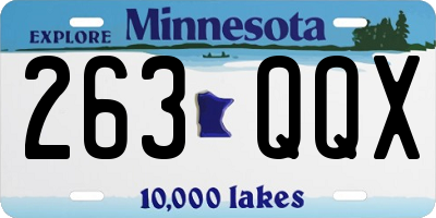 MN license plate 263QQX