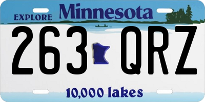 MN license plate 263QRZ