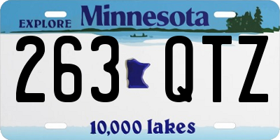 MN license plate 263QTZ