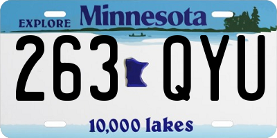 MN license plate 263QYU