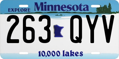 MN license plate 263QYV