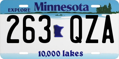 MN license plate 263QZA