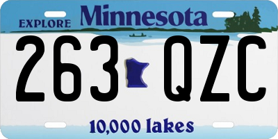 MN license plate 263QZC