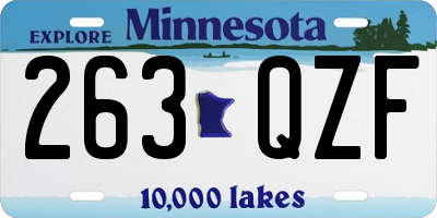 MN license plate 263QZF