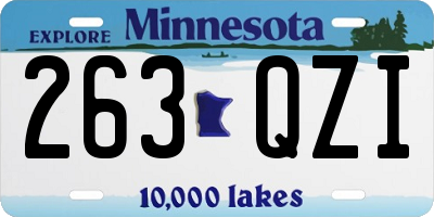 MN license plate 263QZI