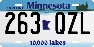 MN license plate 263QZL