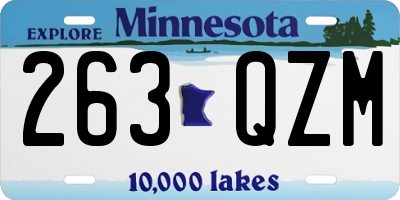 MN license plate 263QZM