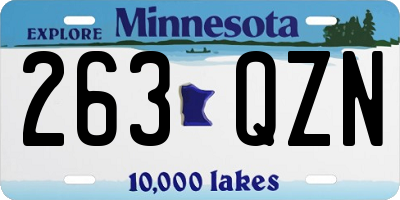 MN license plate 263QZN