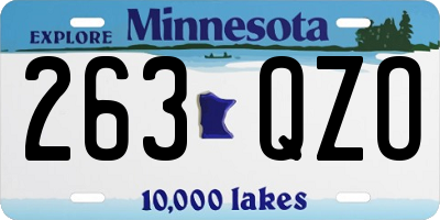 MN license plate 263QZO