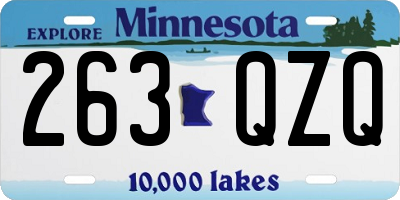 MN license plate 263QZQ