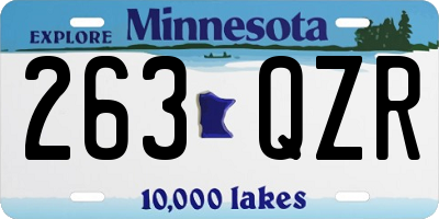 MN license plate 263QZR