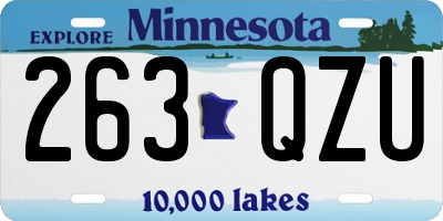 MN license plate 263QZU