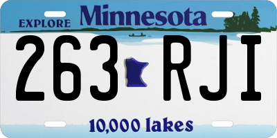 MN license plate 263RJI