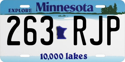 MN license plate 263RJP