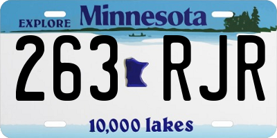 MN license plate 263RJR