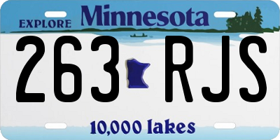 MN license plate 263RJS