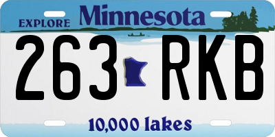 MN license plate 263RKB