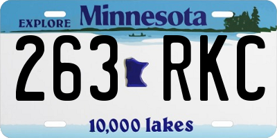 MN license plate 263RKC
