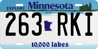 MN license plate 263RKI