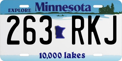 MN license plate 263RKJ