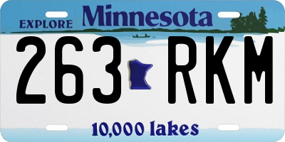 MN license plate 263RKM