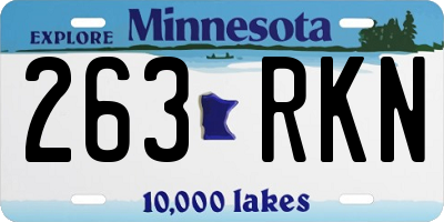 MN license plate 263RKN