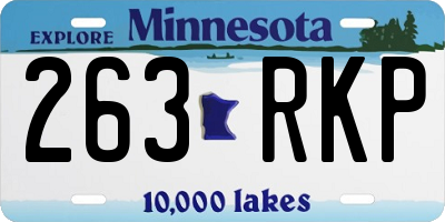 MN license plate 263RKP