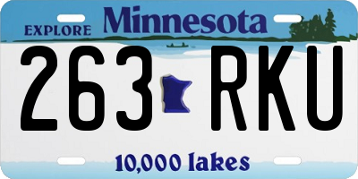 MN license plate 263RKU