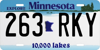 MN license plate 263RKY