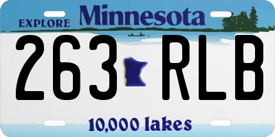MN license plate 263RLB