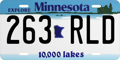 MN license plate 263RLD
