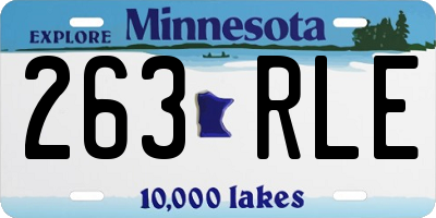 MN license plate 263RLE
