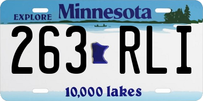MN license plate 263RLI