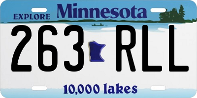 MN license plate 263RLL