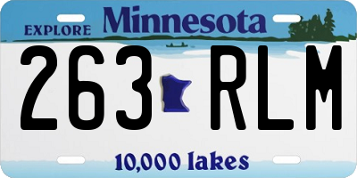 MN license plate 263RLM