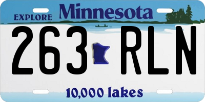 MN license plate 263RLN