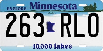 MN license plate 263RLO